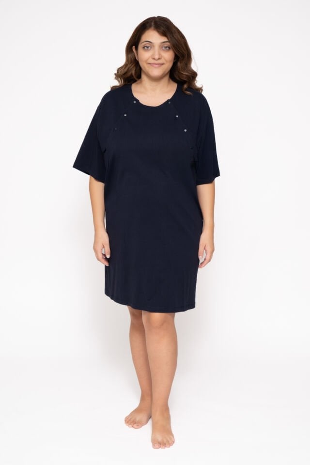 Maslolab Still Nachthemd Marineblau