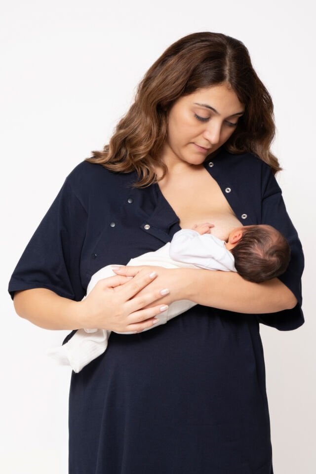 Maslolab Emzirme Geceliği Lacivert