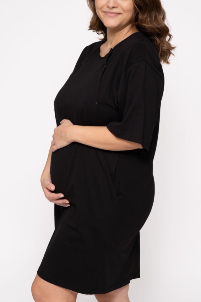 Maslolab Emzirme Geceliği Siyah