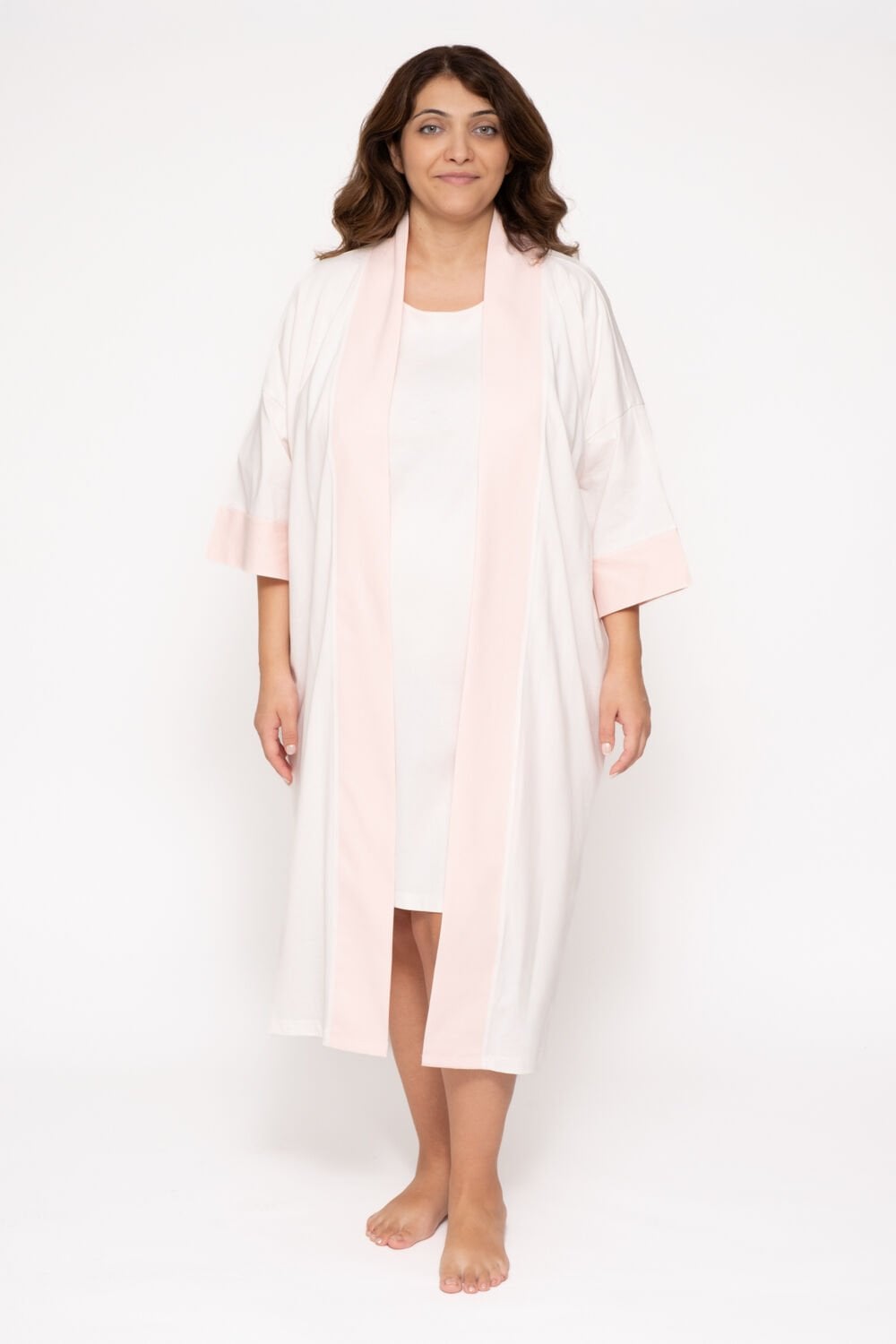 Maslolab lohusa sabahlığı – Pudra Pembe kimono