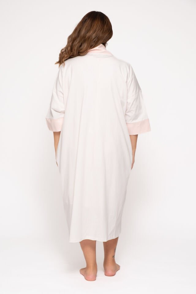 Maslolab Wochenbett-Morgenmantel Rosa