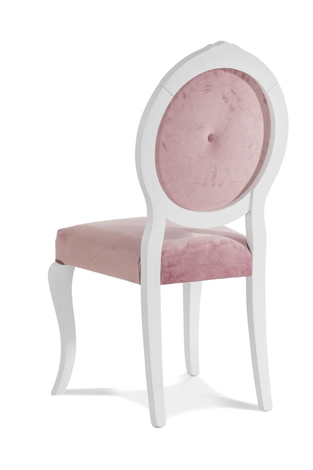 Perlina Pembe Döşemeli Sandalye