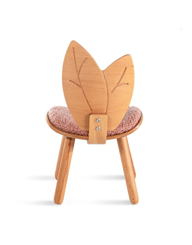 Woodba Pink Leaf Chair