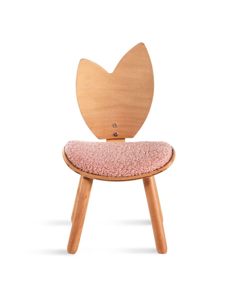 Woodba Pink Leaf Chair