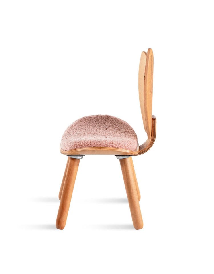 Woodba Pink Leaf Chair