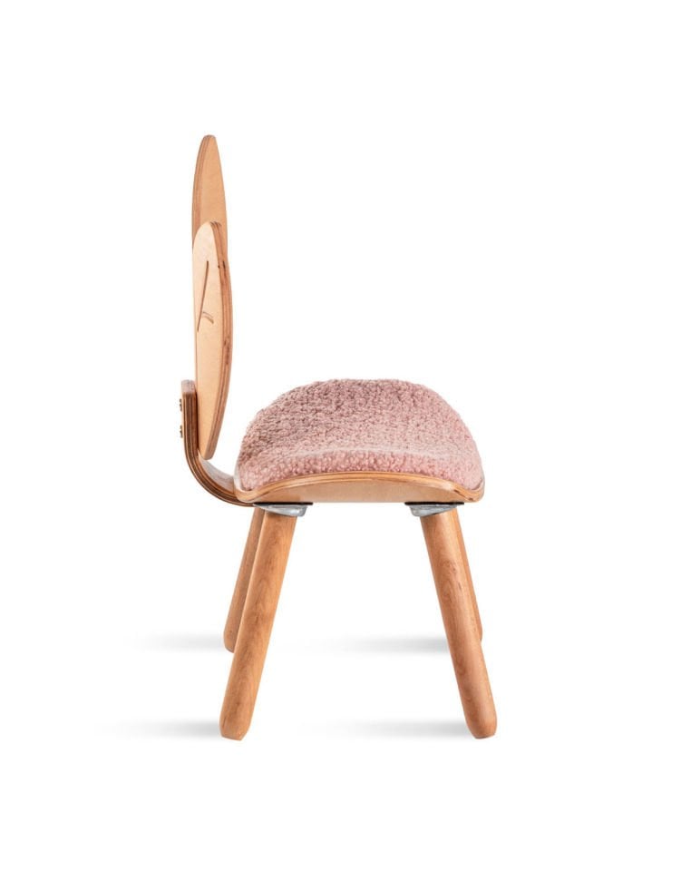 Woodba Pink Leaf Chair