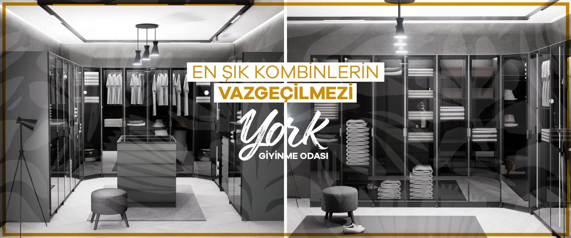 York Antrasit Giyinme Odası