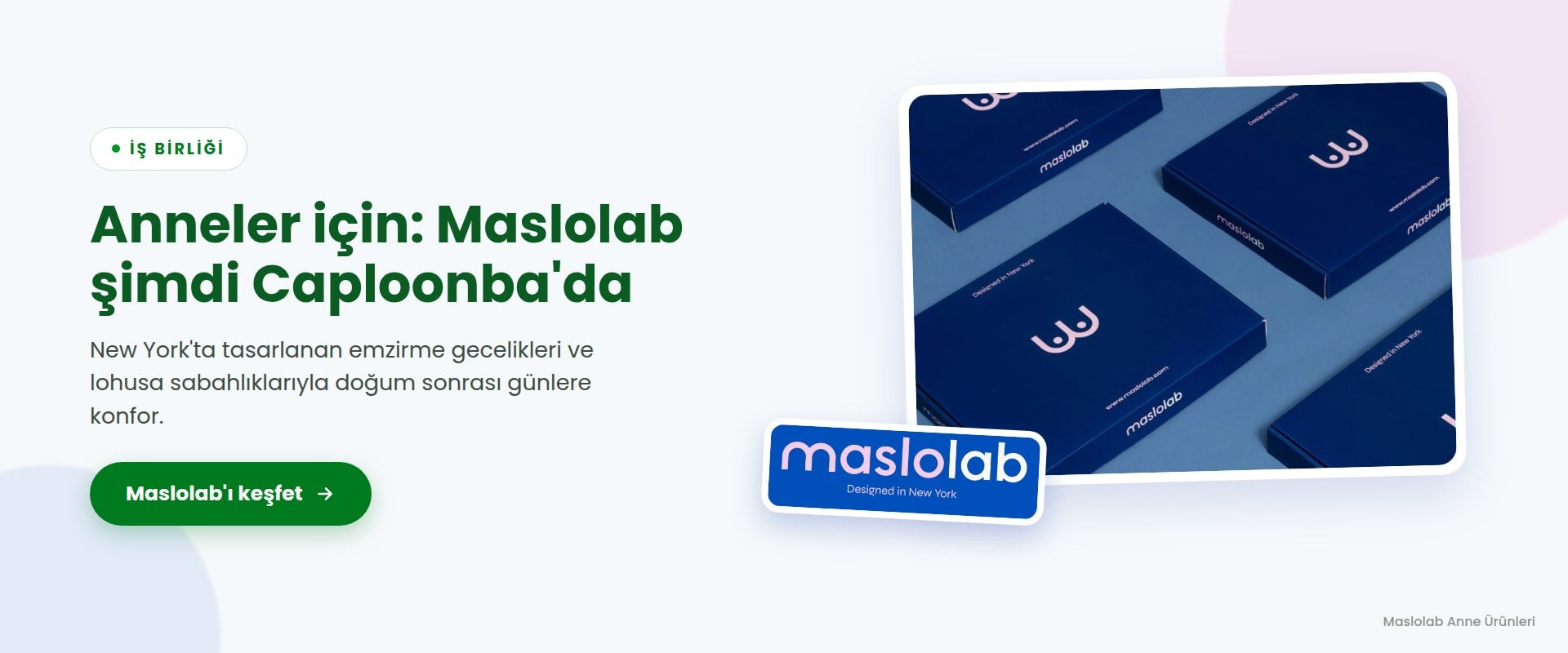 Maslolab anne ürünleri – emzirme geceliği ve lohusa sabahlığı Caploonba'da